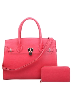 Fashion Padlock 2in1 Satchel WU1096W RED